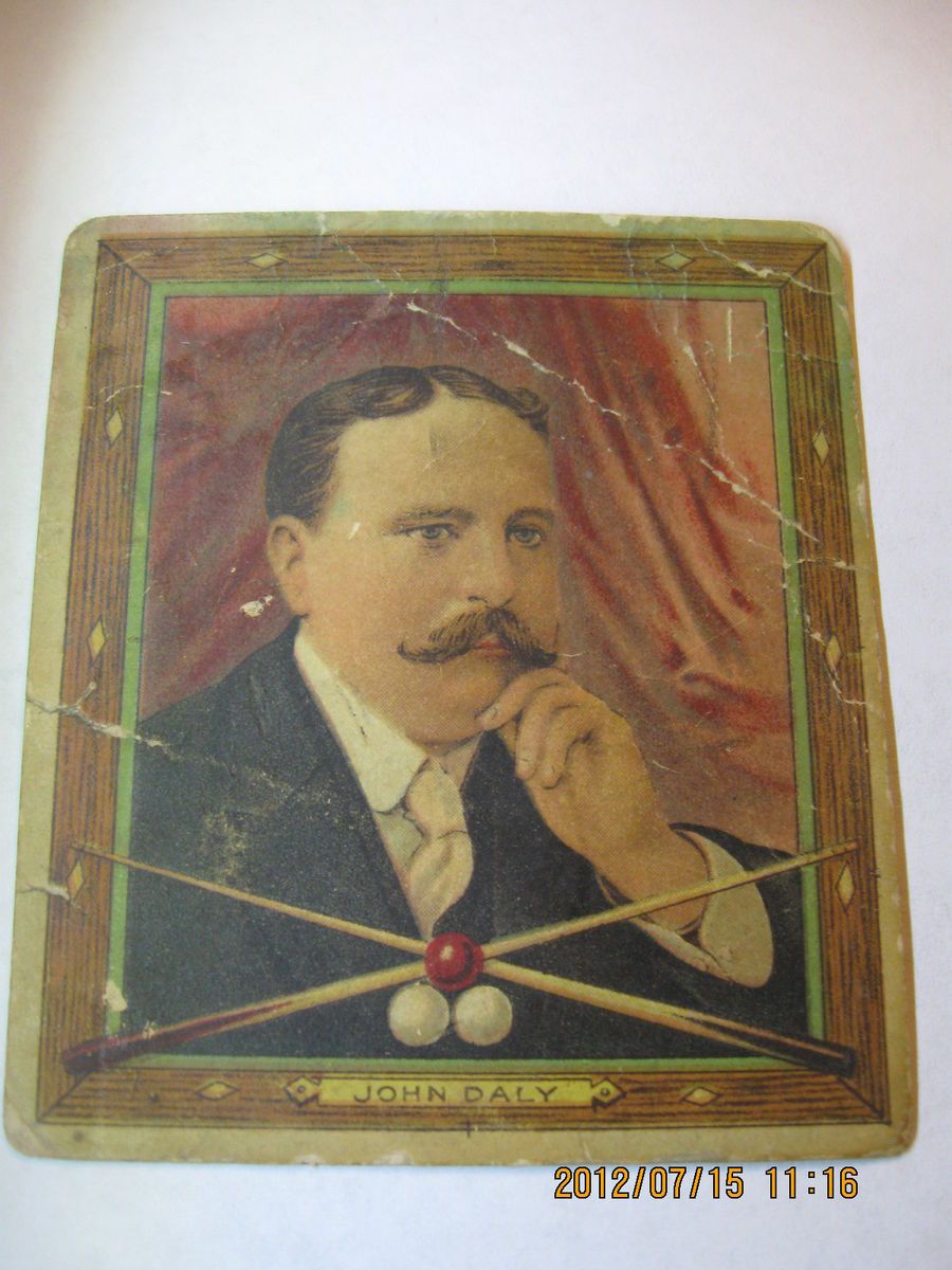  Champion 1910 Mecca Cigarette Tobacco Card John Daly Billiards
