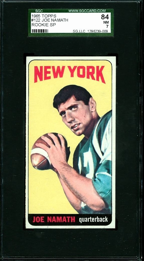 1965 Topps #122   Broadway Joe Namath (RC)   SGC 84   New York Jets