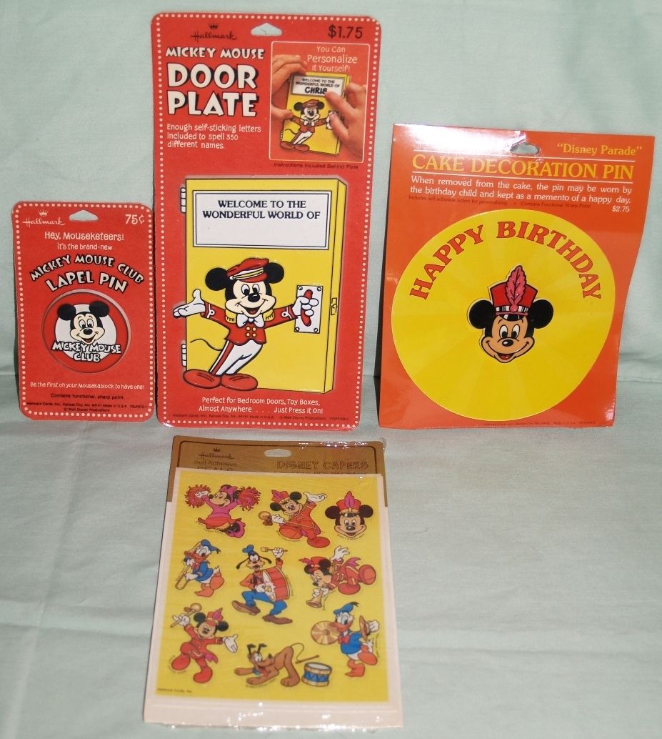   Mickey Mouse Hallmark Pins Decoration Stickers Wall Plate Plaque