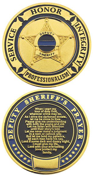 Deputy Sheriffs Prayer Challenge Coin