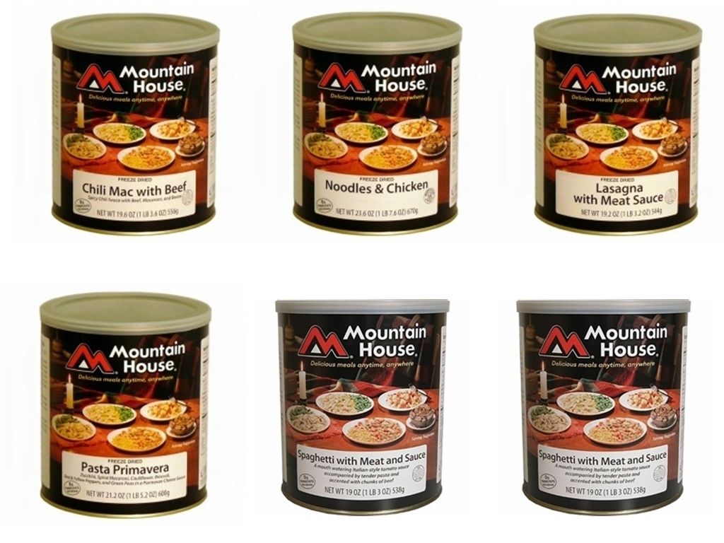 Food   Mountain House Pasta Variety Case   6 Cans Of Freeze Dried Food