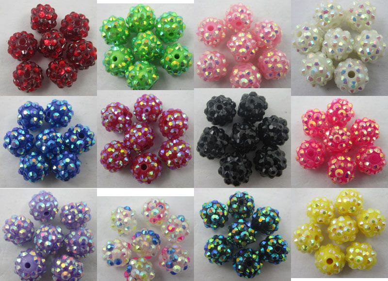 30 60pcs Beautiful Acryl Rhinestones Disco Ball Charms Beads