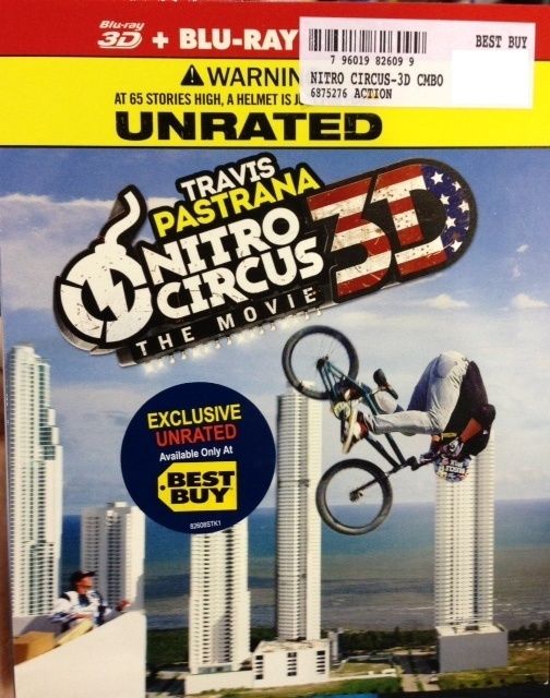  NITRO CIRCUS 3D / Blu ray / DVD + Slipcover BEST BUY EXCLUSIVE