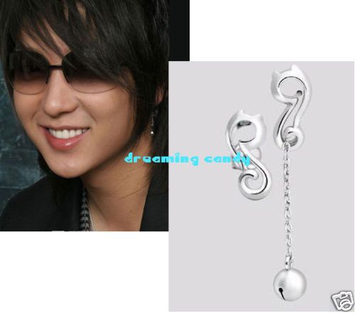 Korean Drama TV My Girl Lee Jun Ki Gi Cat Bell Earrings