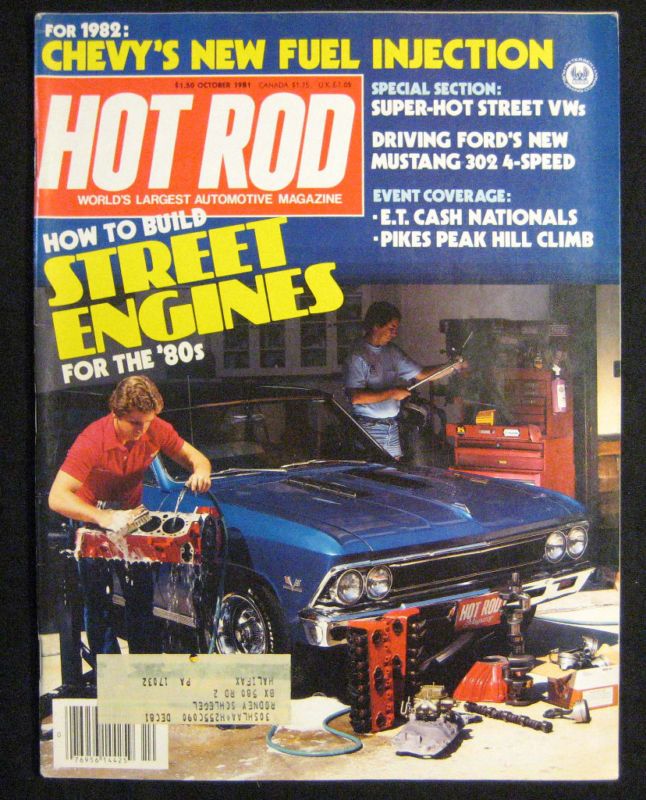  Hot Rod Magazine October 1981 302 Mustang 4 Speed