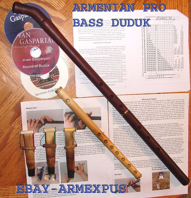 Pro Bass Duduk Dudek Armenian 3 Reeds CD Case Flute Video Armenia Oboe