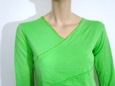 New Dunia Limelsoft Tissue T Shirt Blouse Top Ruffle M