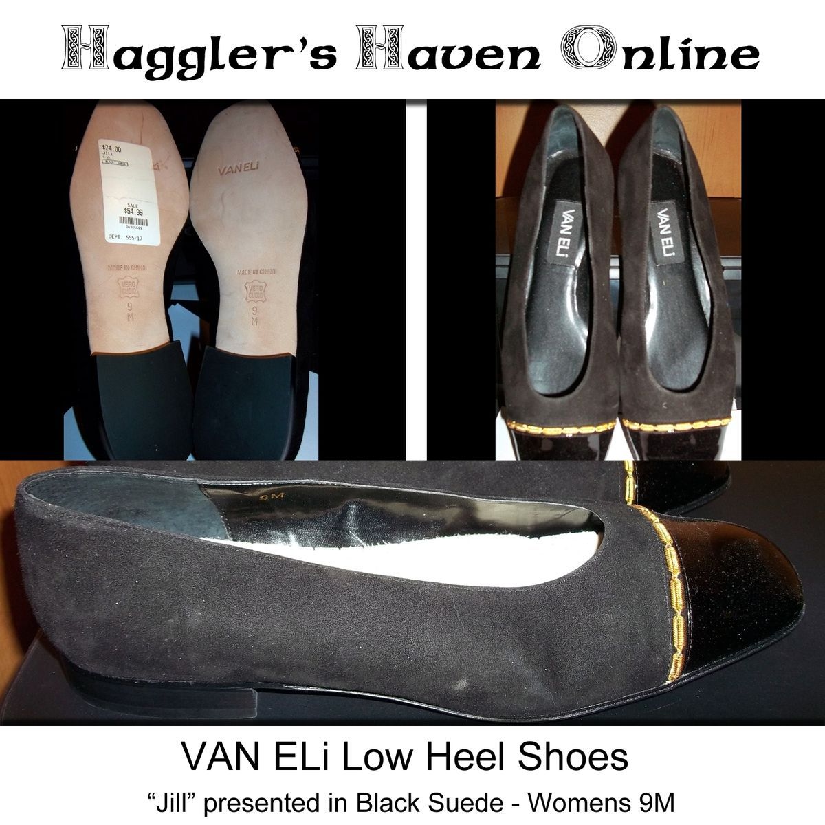 Van Eli Designer Shoes Low Heel Size 9M
