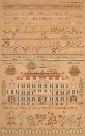 Elizabeth J Mears sampler pattern reproduction Queenstown Sampelr