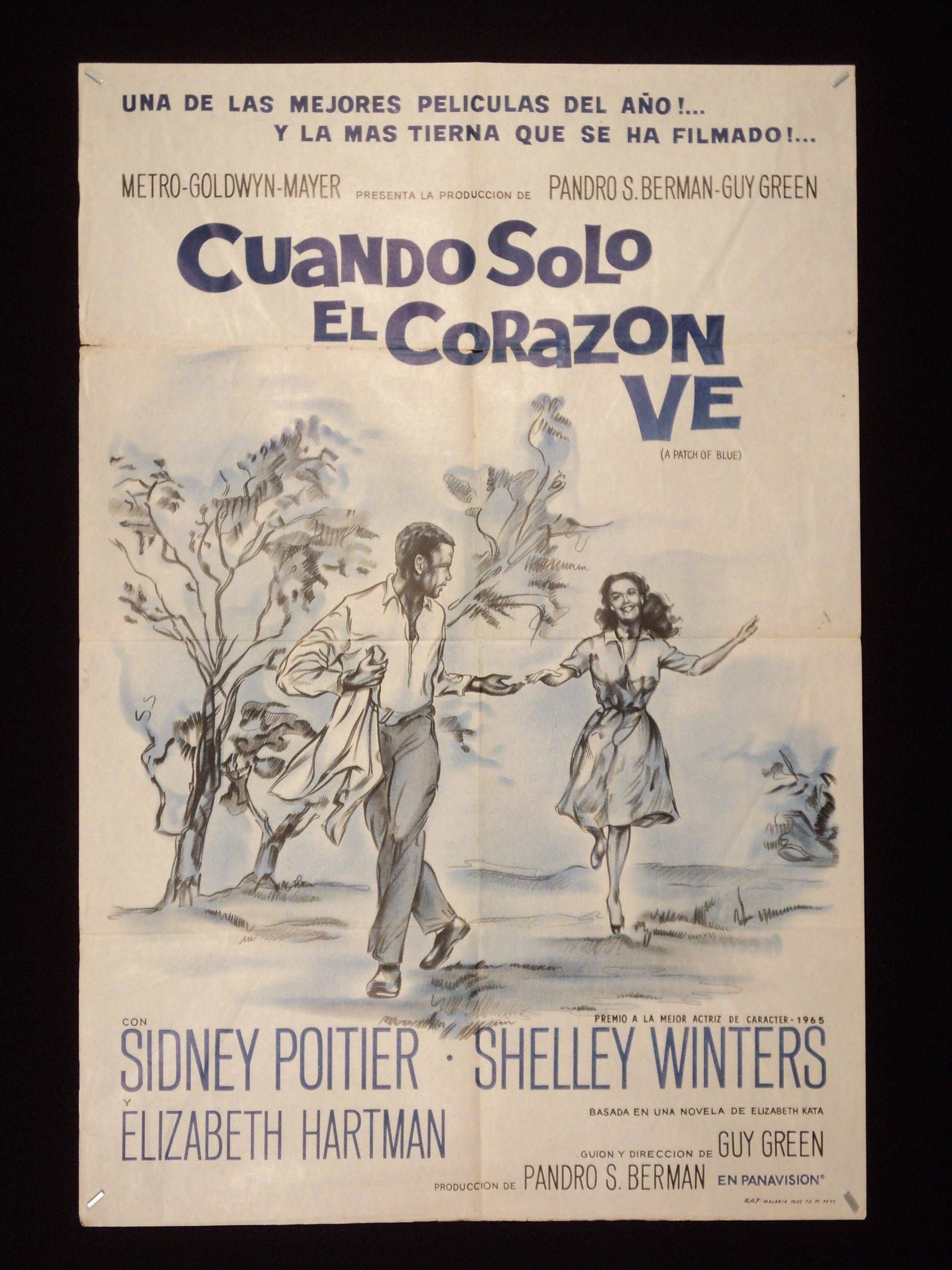 Patch of Blue Sidney Poitier Shelley Winter Argentine 1S Movie