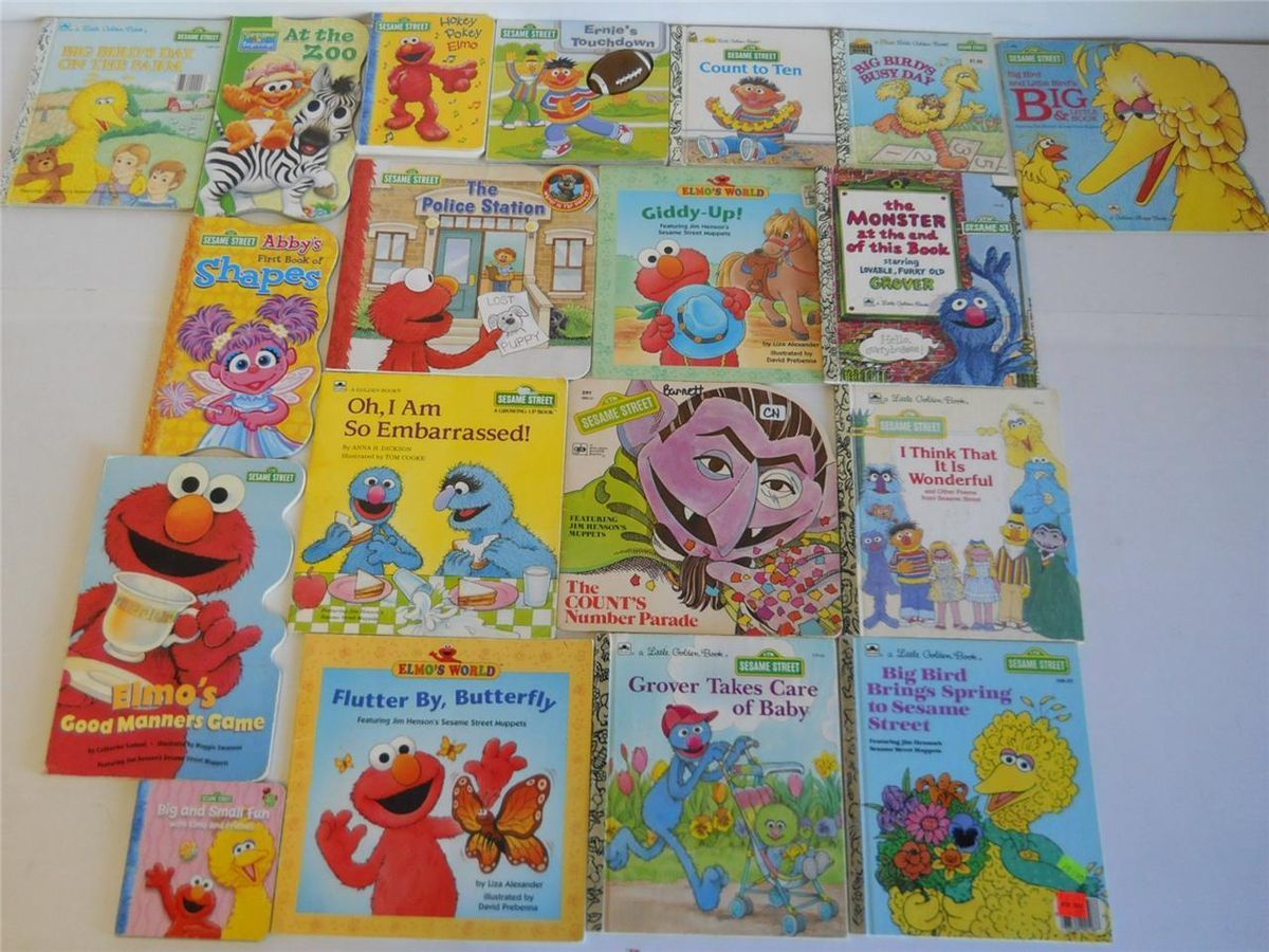  Sesame Street Childrens Educational Books Big Bird Golden Books