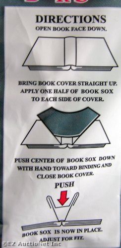 Steel Blue Stretch Fabric Book Sox Cover Standard Solid Gray NIP
