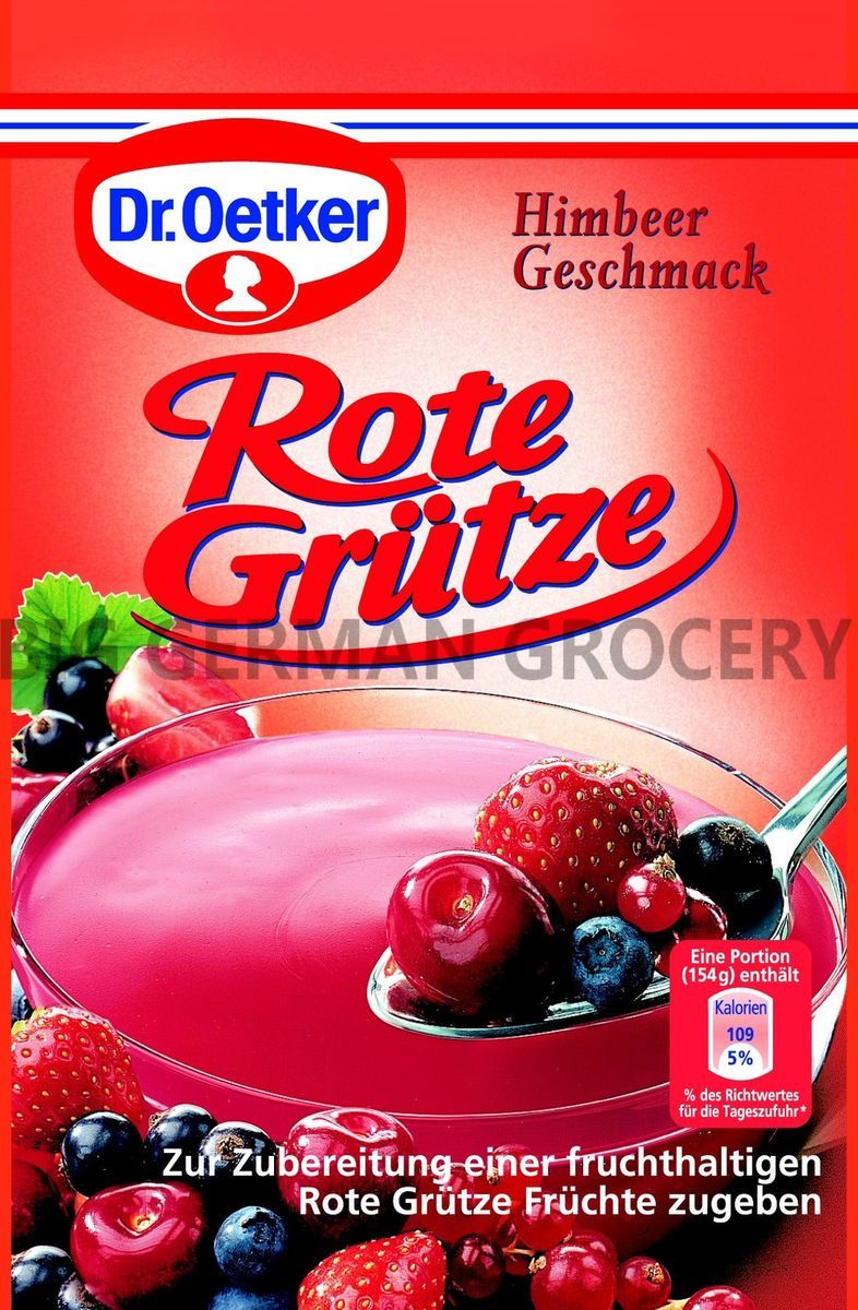  gruetze red fruit jelly with raspberry flavor original german 3 bags