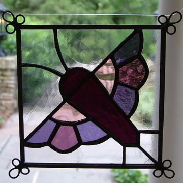 New Set of 4 Stained Glass Quilt Pattern Suncatcher 407