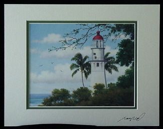 Hawaiiana Print Diamond Head Lighthouse  by Gary Reed