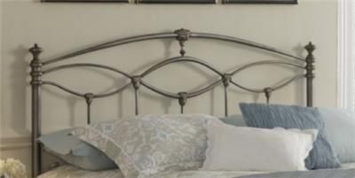 King Size Genoa Bed w Frame Frosted Silver Finish