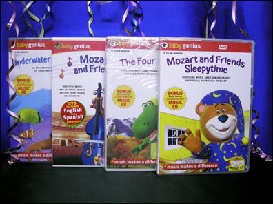 Baby Genius Mozart Friends DVDs Lot Brand New NTSC Region 1 4 DVDs 4