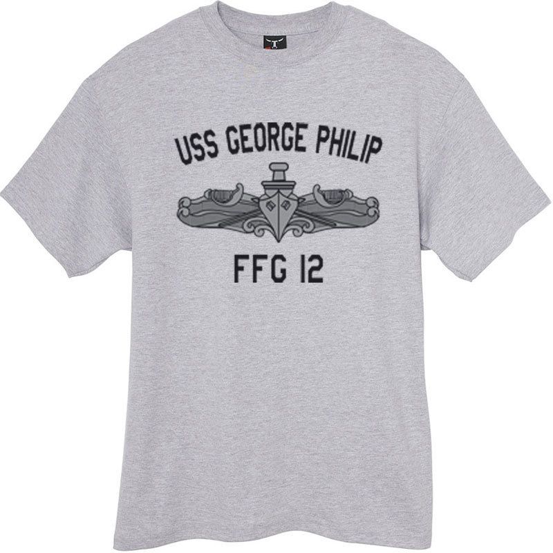 USN US Navy USS George Philip FFG 12 Frigate T Shirt