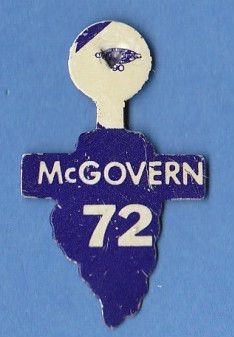 1972 GEORGE McGOVERN PRESIDENT CAMPAIGN Lapel Pin   ILLINOIS ELECTION