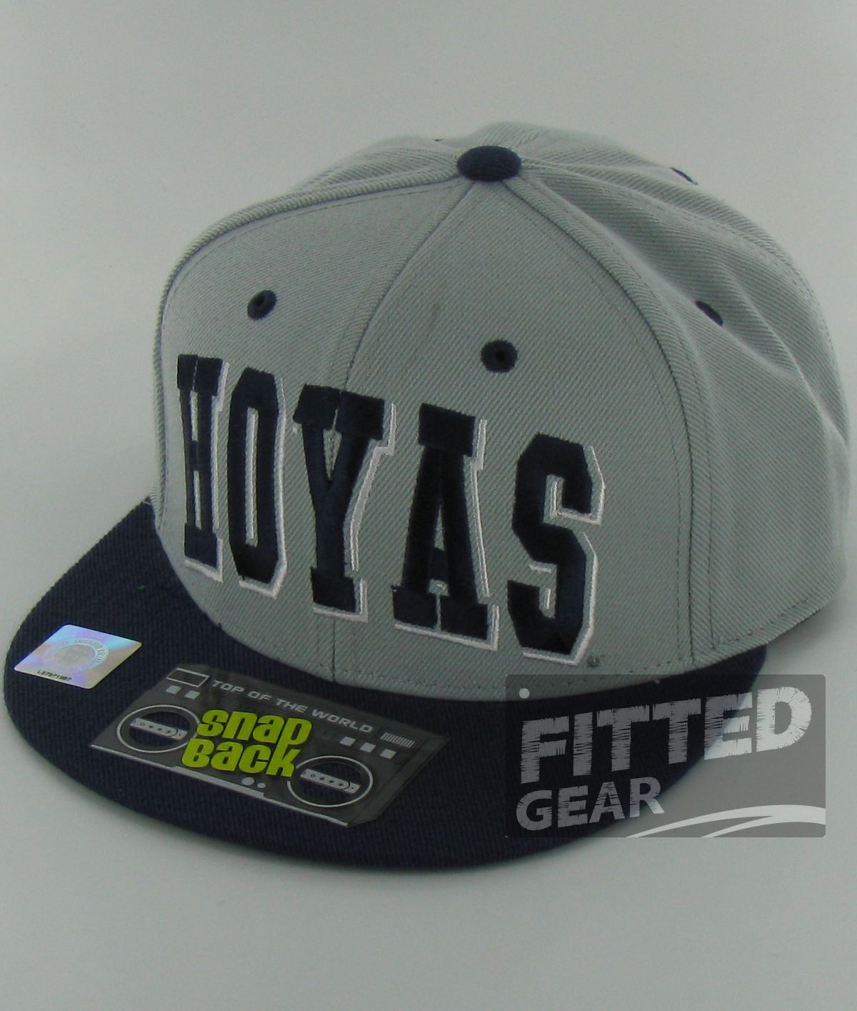 Georgetown Hoyas Snappin Grey Navy Blue NCAA Top of The World Snapback