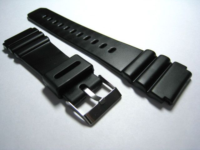 Rubber Plastic Black Watch Strap Fast Deliver from UK