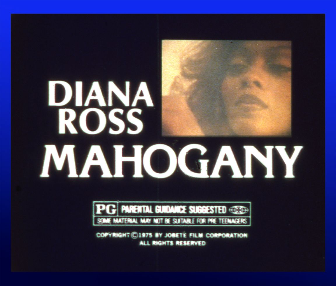 MAHAGONY Diana Ross 2 sets 2/30 sec trailers each (4 spots) 16mm Ex