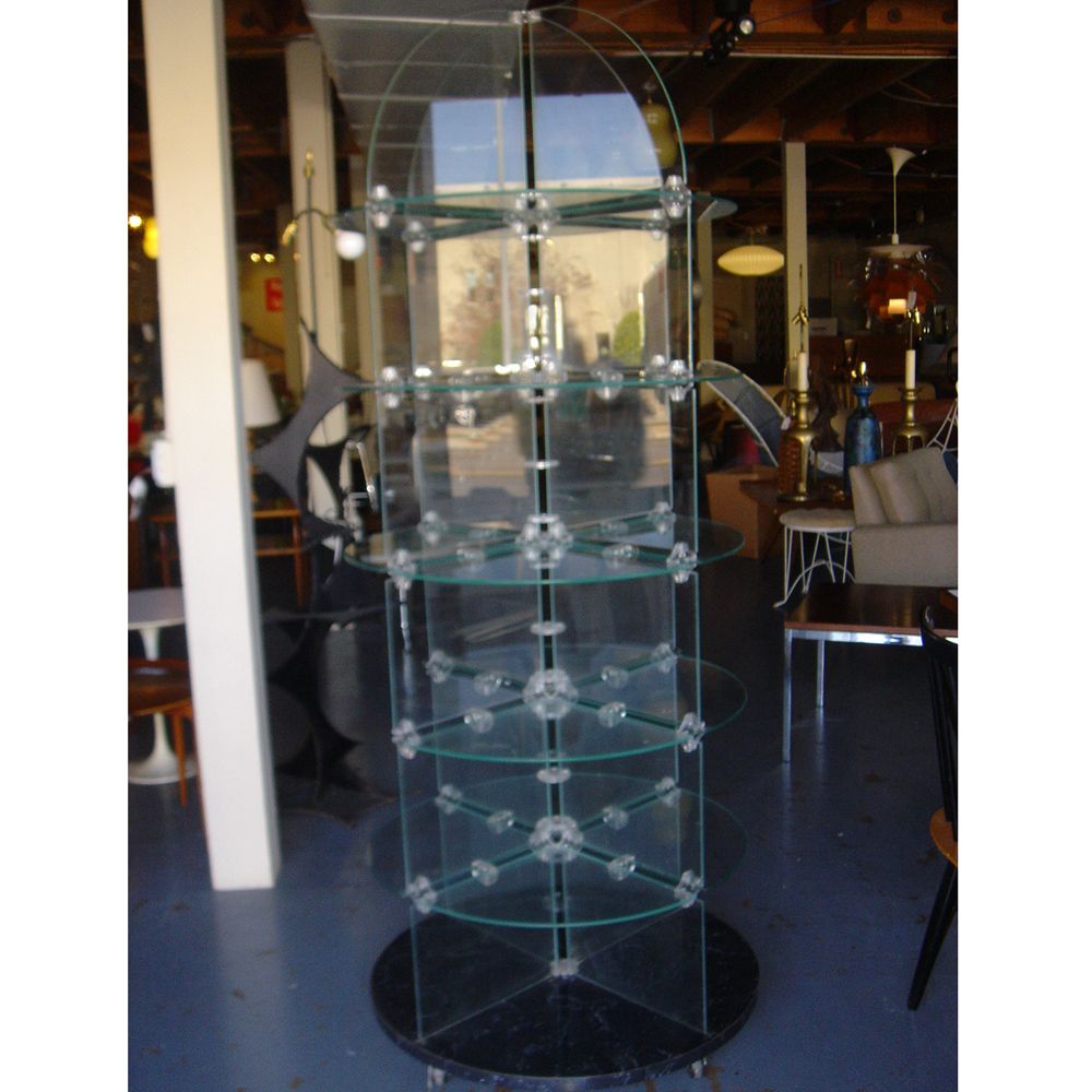  round glass display unit tall round glass display unit or etagere