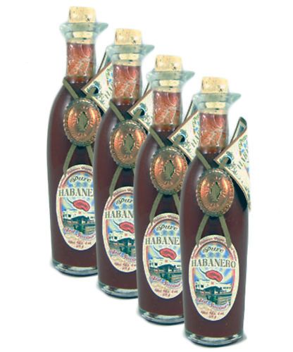 Pure Habanero Red Savina Gourmet Pepper Sauce 4 Pack