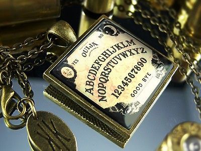 Limited Edition Antique Bronze Ouija Board Halloween Occult Necklace