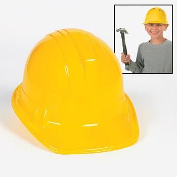 10 yellow construction work hard hats kids boys birthday party
