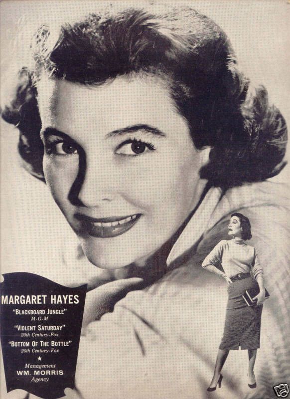 56 RARE Margaret Hayes Blackboard Jungle Star PR Ad