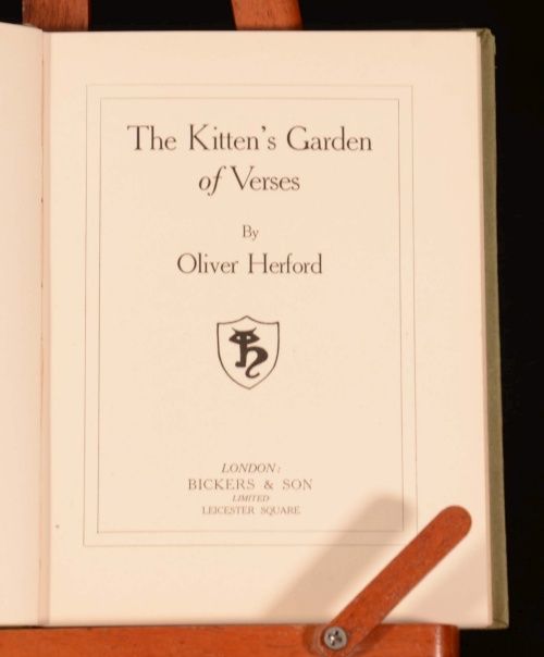  Kittens Garden of Verses by Oliver Herford First Edition Illustrated