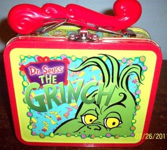 Dr. Seus How The Grinch Stole Christmas Metal Tin Small Snack Lunch