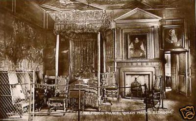 Holyrood Palace Queen Marys Bedroom Scotland Postcard