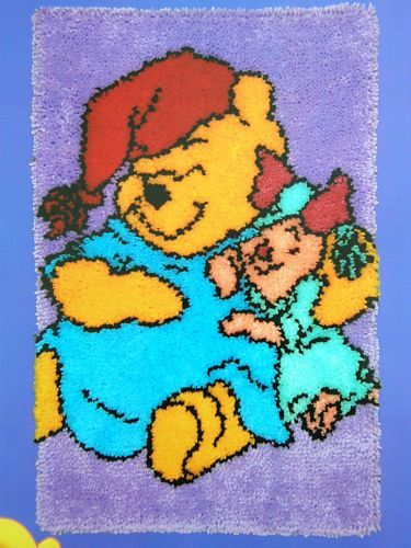  POOH PIGLET SWEET DREAMS LATCH HOOK RUG PATTERN ONLY NO YARN OR CANVAS