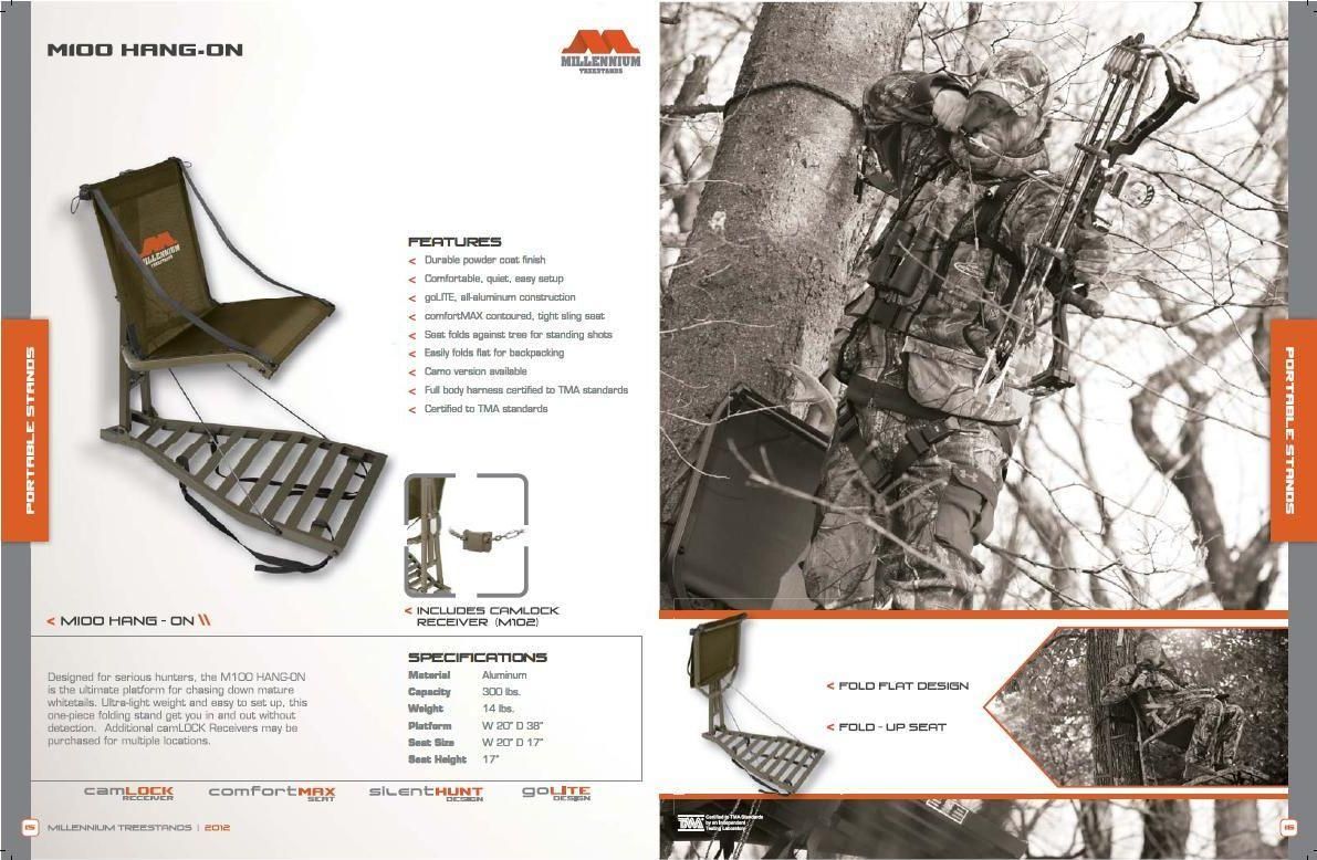 Millennium M100 Hang on Fixed Position Deer Hunting Tree Stand