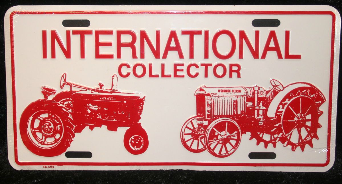 INTERNATIONAL harvester license plate tractor tag ih deering collector