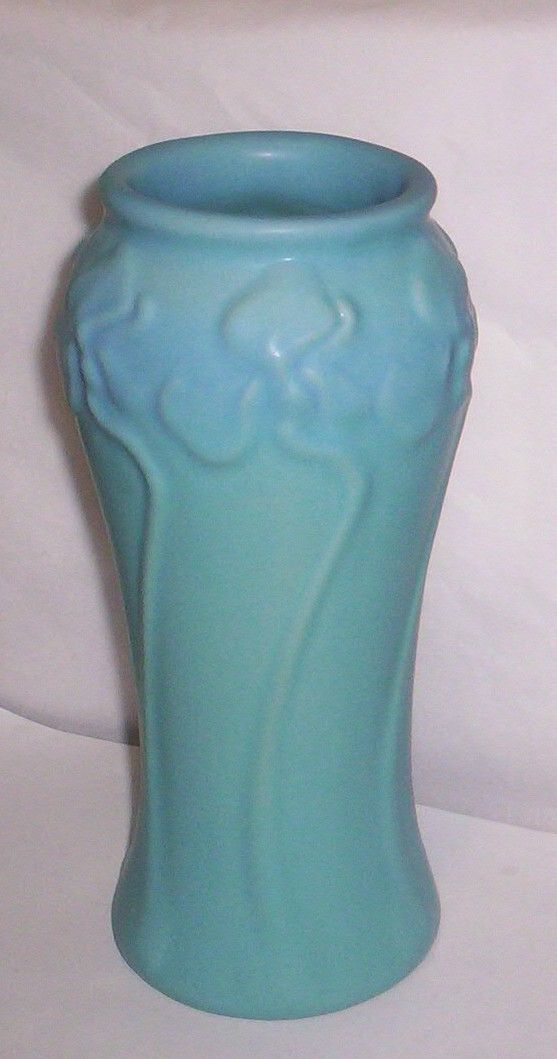 Van Briggle Iris Vase USA Pottery Blue Turquoise
