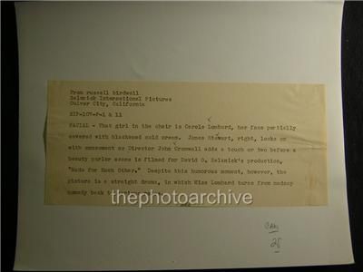 1939 Candid Carole Lombard James Stewart John Cromwell Made for Each
