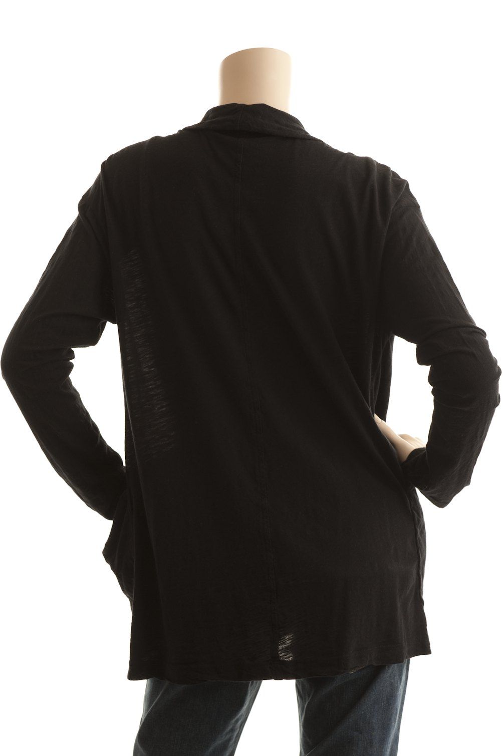 James Perse Womens Black Cotton Cardi Sweater 1 2 3 4