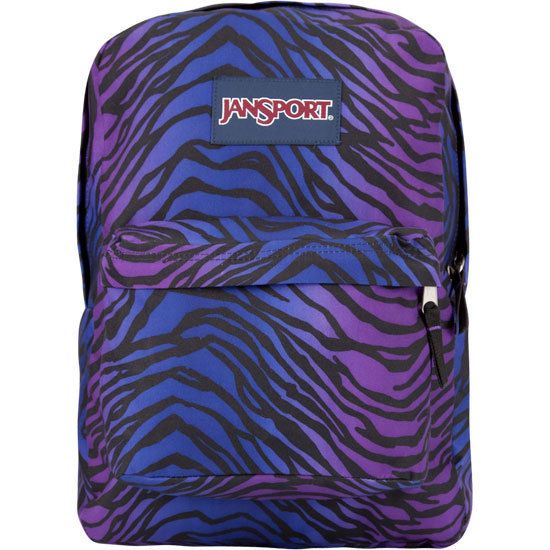 Jansport Superbreak Backpack Blk Prism Purple Zebra 9HU
