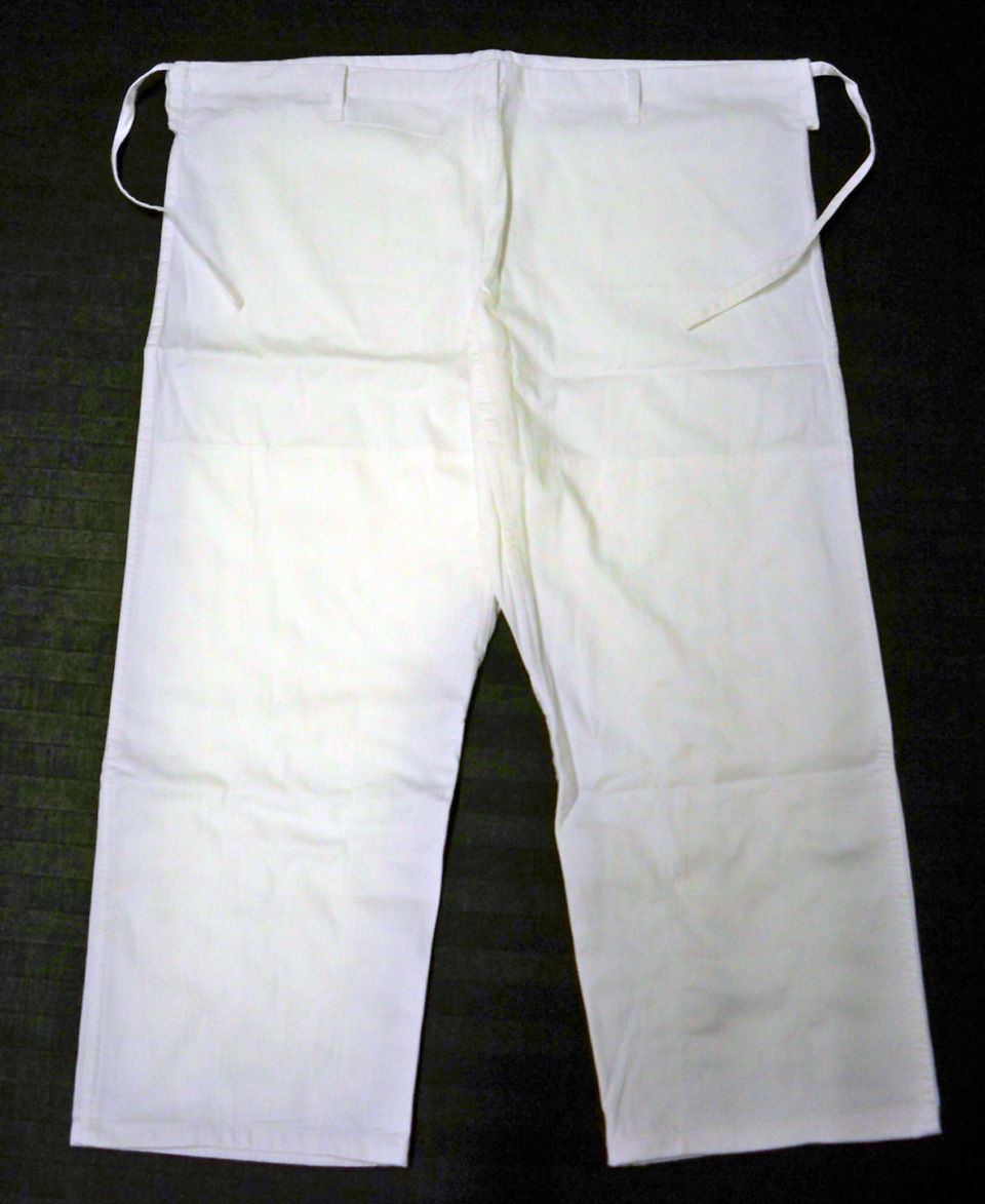 Plain White Brazilian Jiu Jitsu Gi Pants No Logos Cotton