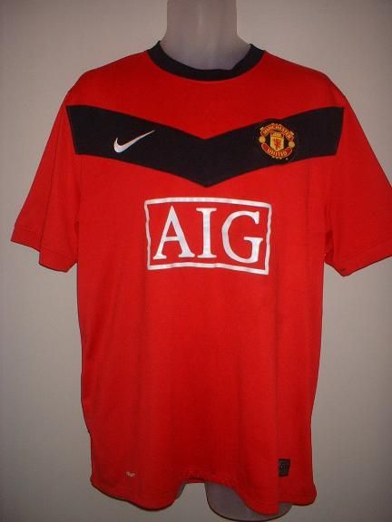 Manchester United Man UTD Nike Red Home Football Soccer Shirt Jersey Uniform M  