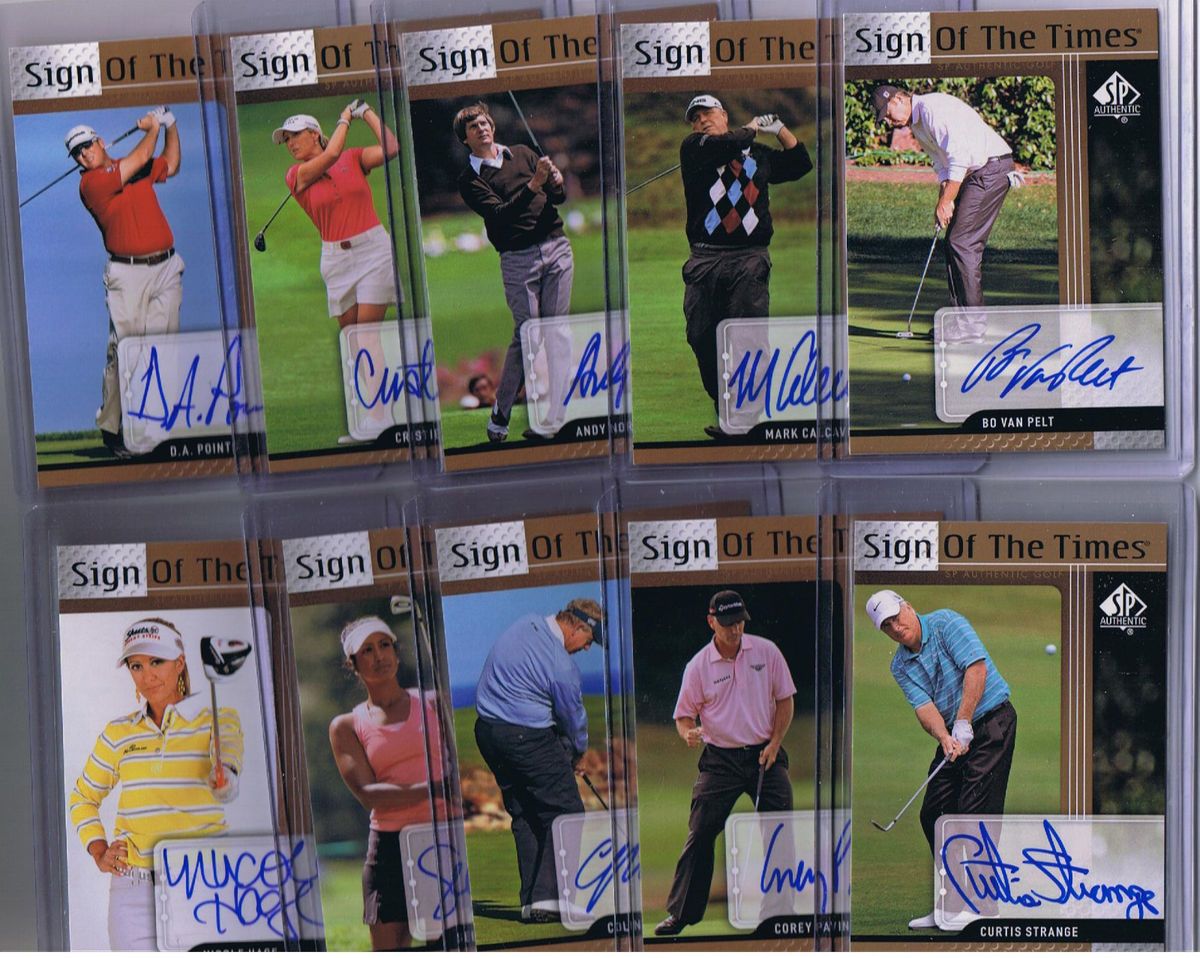 10 lot different 2012 12 SP Authentic Golf Auto Autograph Sign of the