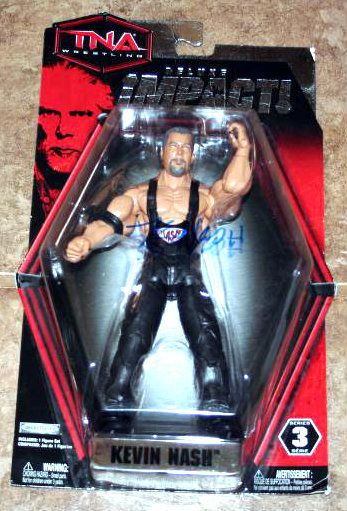 Kevin Nash Diesel WWE TNA Impact Signed Series 3 Figure Auto PSA DNA