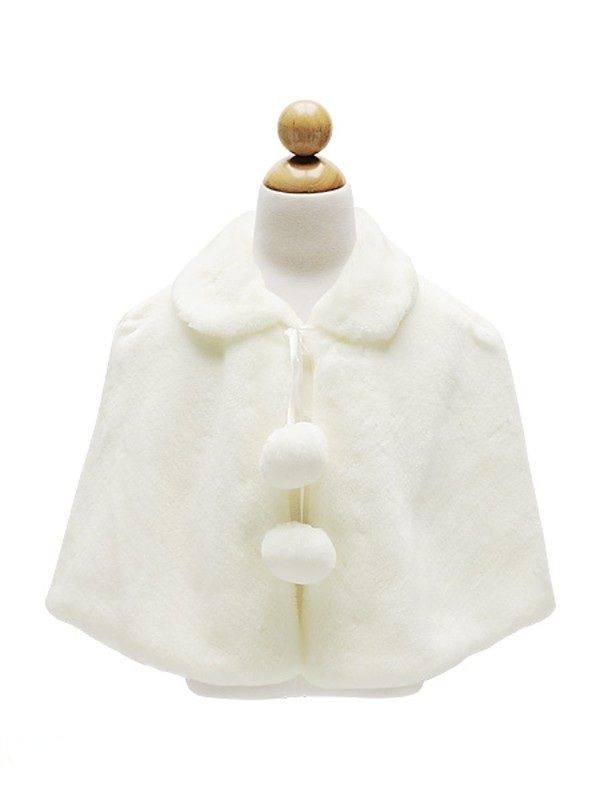 Kids /Baby GIRLS Soft Plush Faux Fur CAPE /COAT Outerwear Pageant