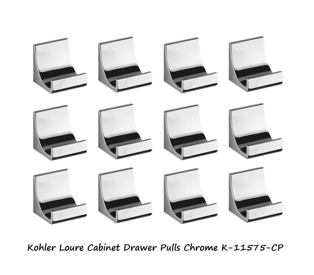 Kohler Loure 12 PK Cabinet Drawer Knobs Pulls Chrome for Kitchen Bath