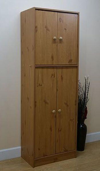 Pine 2 4 Door Kitchen Pantry Cabinet Storage Home Office Storage