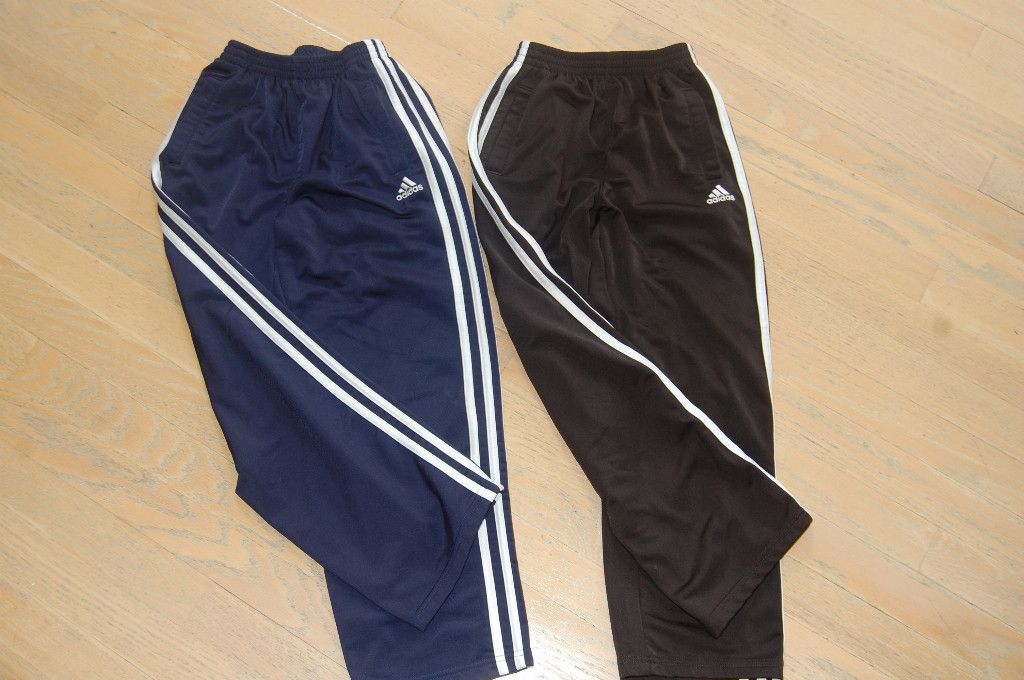 Pairs, Adidas Athletic Pants with 2 pockets & stripes, Black & Navy