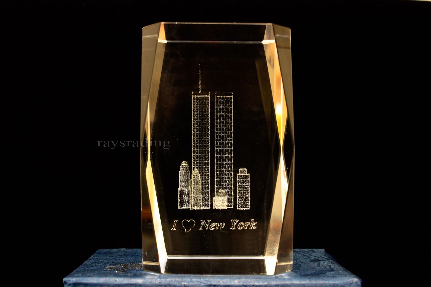 You are bidding on a beautiful 3D laser etched crystal tower with 3D